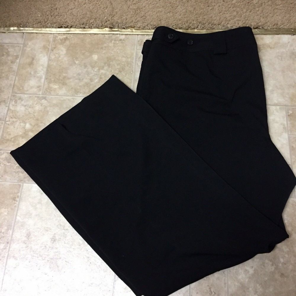 -Lane Bryant #1026 Adjustable Waist 6 Black Pants